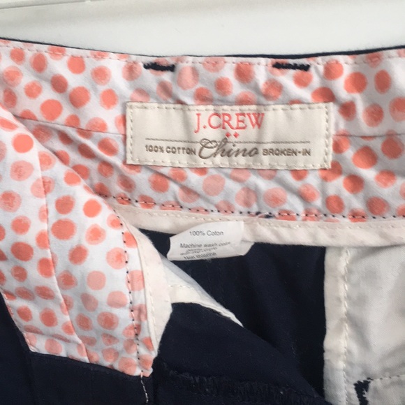 J CREW NAVY CHINO SHORTS - Picture 2 of 3